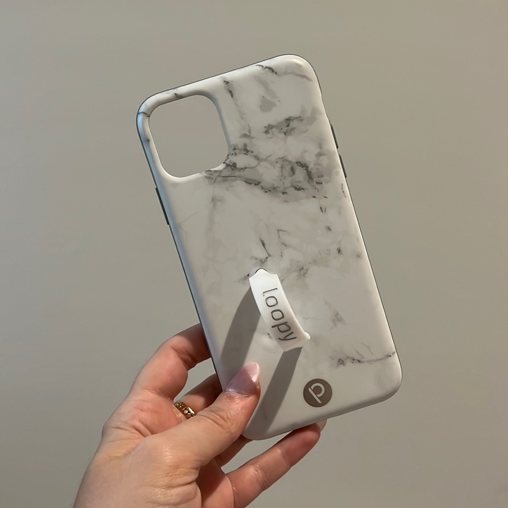 White Marble Loopy iPhone 11 Pro Max Case